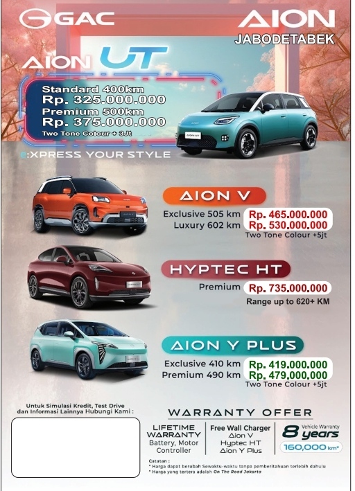 Harga mobil aion